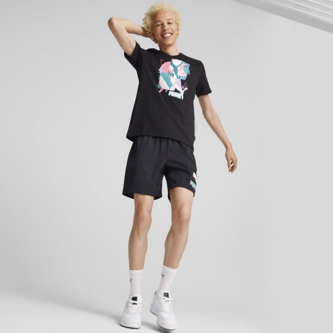 Svart Fandom Grafisk Herre-t-skjorte Puma På Salg