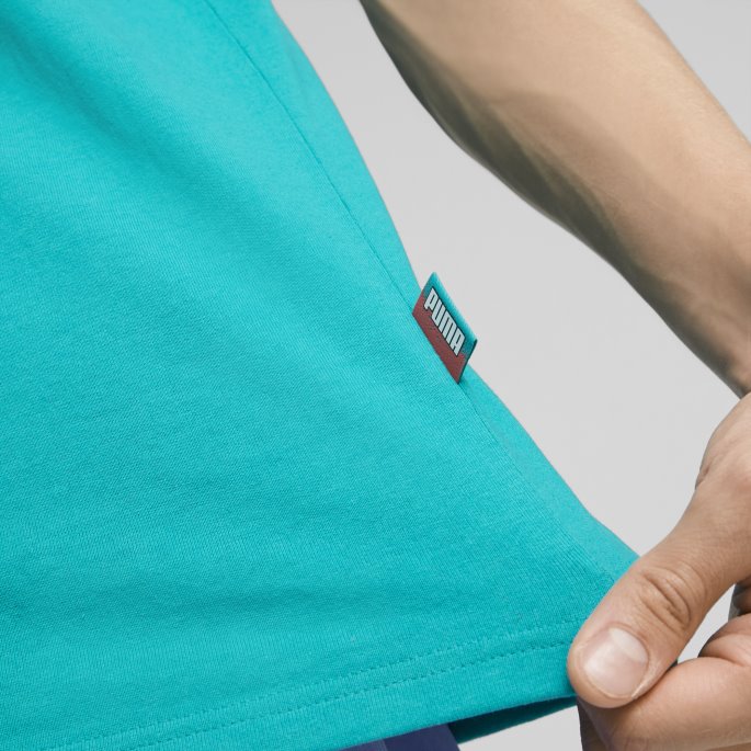 Dyp Aqua Fandom Grafisk Tee Menn Puma På Salg