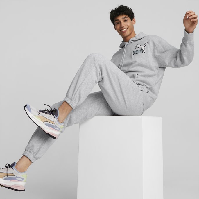 Puma På Tilbud Fandom Hettegenser Herre Lys Grå Lyng
