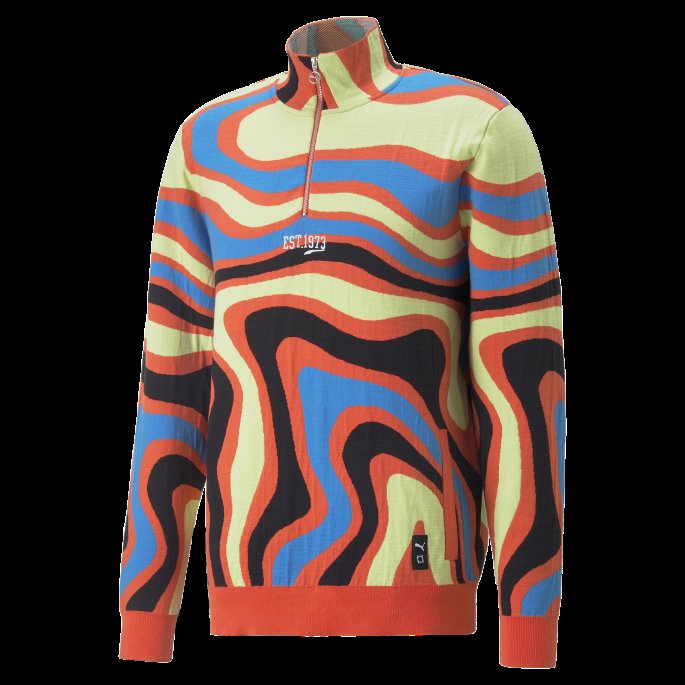Lava Strikket Basketball Sweatshirt Herre Hot Coral Puma På Salg