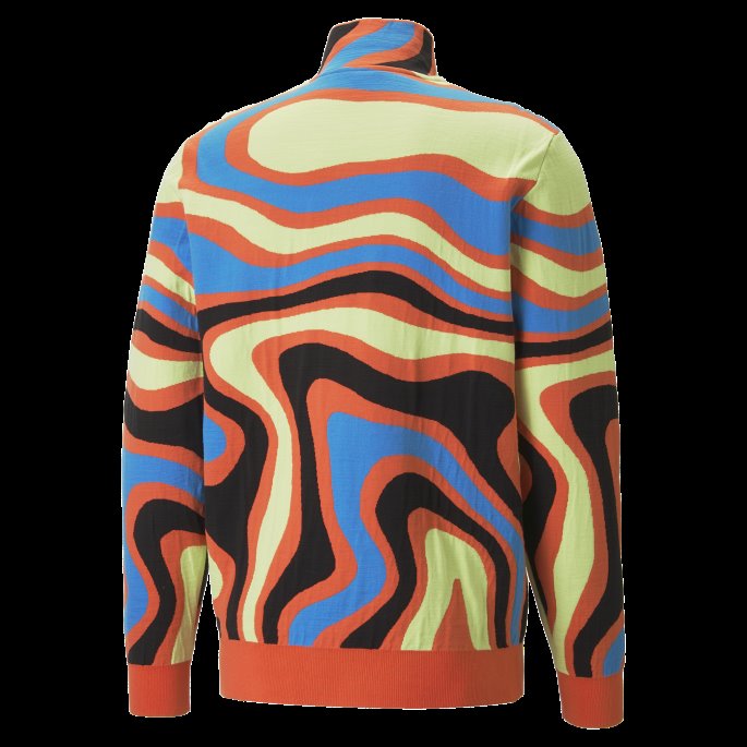 Hot Coral Lava Strikket Herre Basketball Sweatshirt Puma På Salg