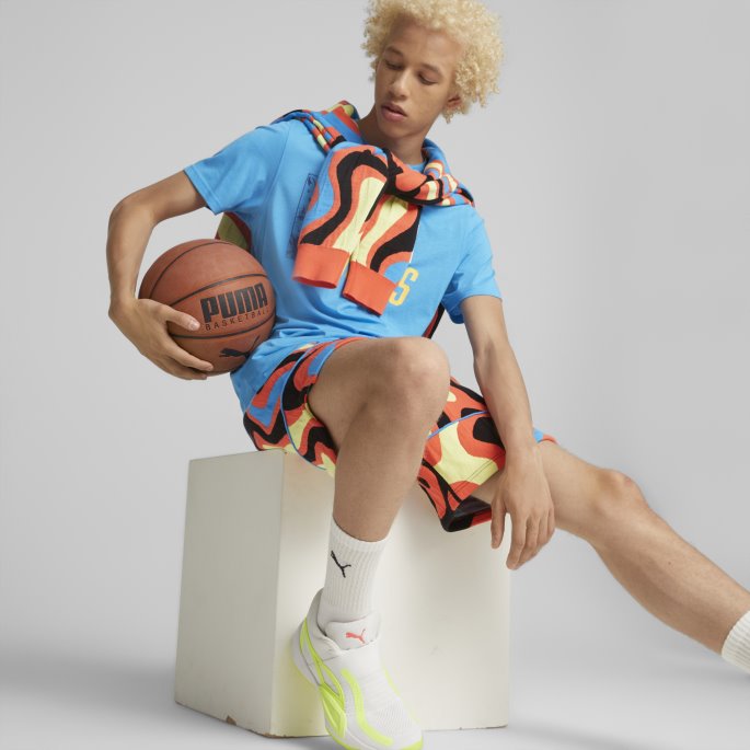 Lava Basketballshorts For Menn Puma På Tilbud Hot Coral