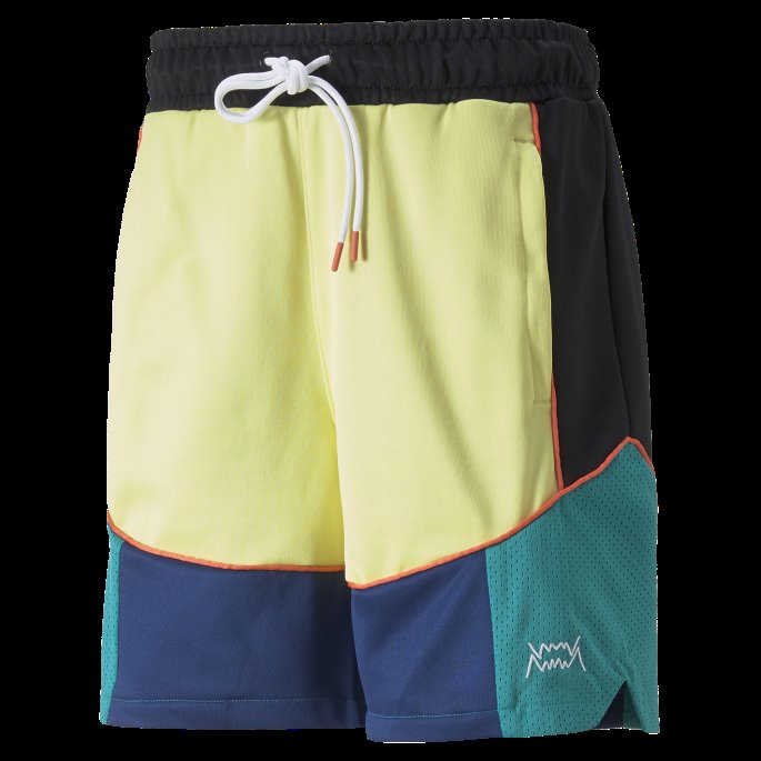 Drop Step Basketballshorts Herre Puma På Tilbud Svart-frisk Gul