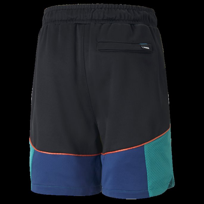 Svart-frisk Gul Puma På Salg Drop Step Basketballshorts Herre