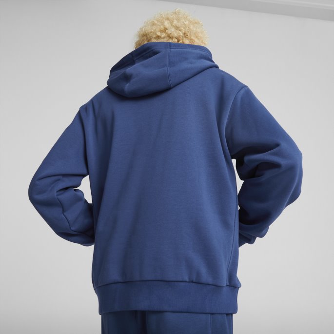 Puma På Tilbud Blazing Blue Run It Back Basketball Hettegenser 1 Menn