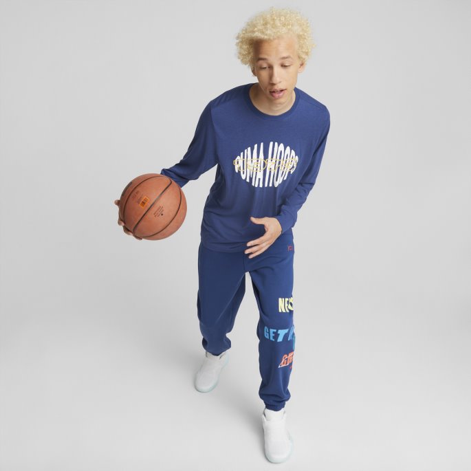 Run It Back Basketball Bukser Menn Puma På Salg Flammende Blå