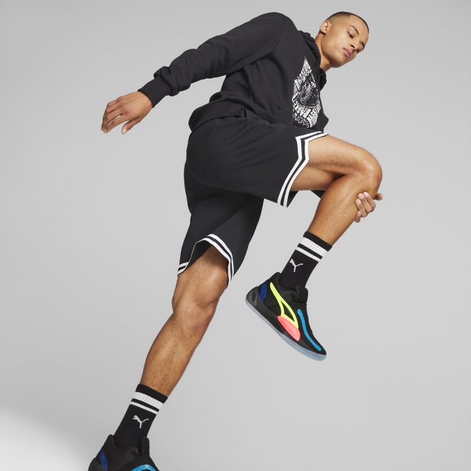Automatiske Basketballshorts For Menn Puma På Tilbud Svart