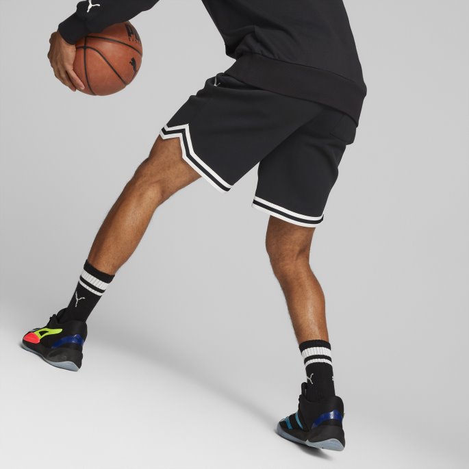 Automatiske Basketballshorts Menn Puma På Tilbud Svart