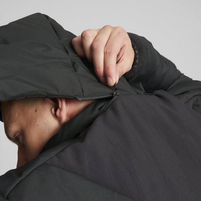 Jet Black Porsche Design Polstret Parka Menn Puma På Salg