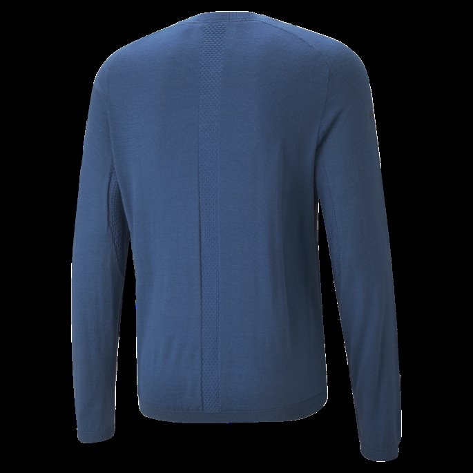 Puma På Tilbud Lake Blue Porsche Design Evoknit V-hals Genser For Menn
