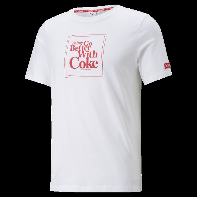 Puma På Tilbud X Coca-cola Grafisk T-skjorte For Menn Hvit
