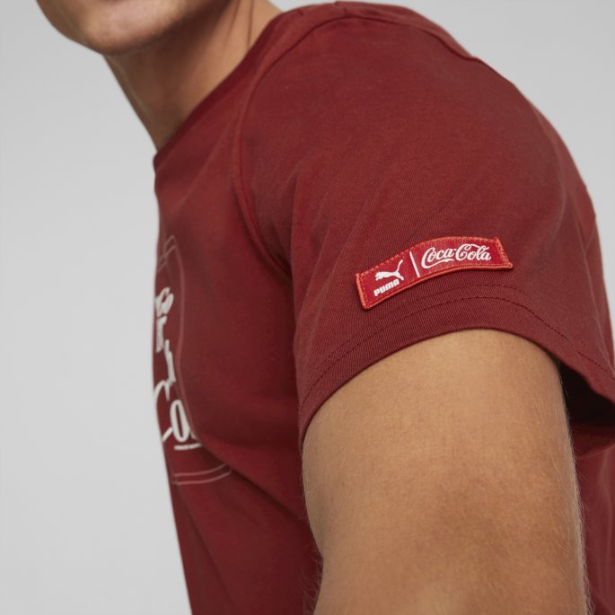 Puma På Tilbud X Coca-cola Grafisk Tee Menn Intens Rød