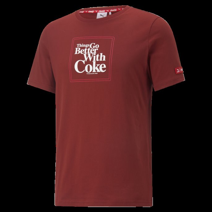 Puma På Tilbud X Coca-cola Grafisk T-skjorte For Menn Intens Rød