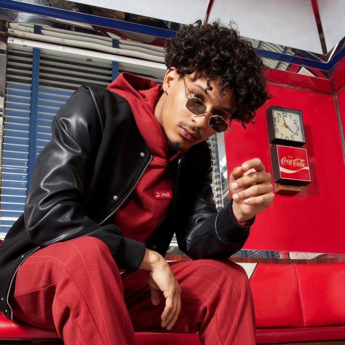 Intens Rød Puma På Tilbud X Coca-cola Hettegenser Menn