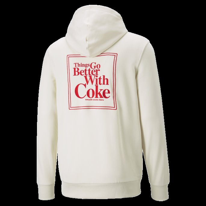Puma På Tilbud X Coca-cola Hettegenser For Menn Ivory Glow