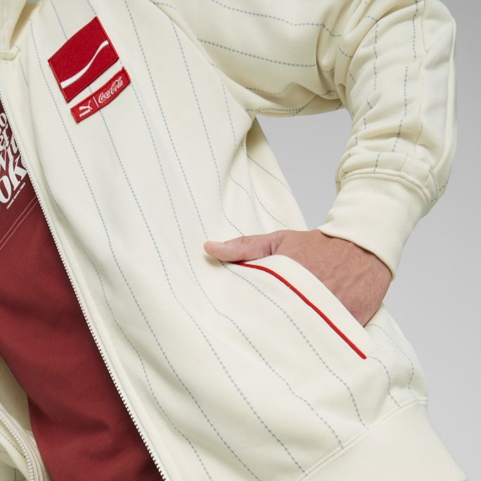 Puma På Tilbud X Coca-cola T7 Jakke Menn Ivory Glow