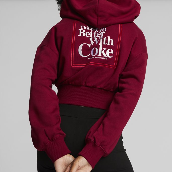 Puma På Tilbud X Coca-cola Hettegenser For Kvinner Intens Rød