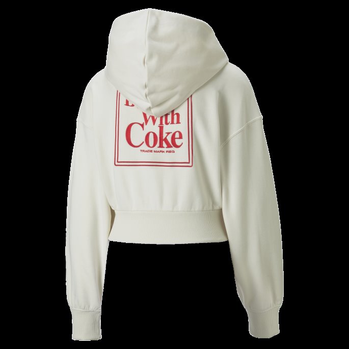 Puma På Tilbud X Coca-cola Hettegenser For Kvinner Ivory Glow
