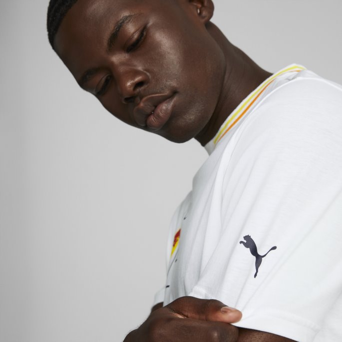 Puma På Salg Red Bull Racing Herre Stor Logo T-skjorte Hvit