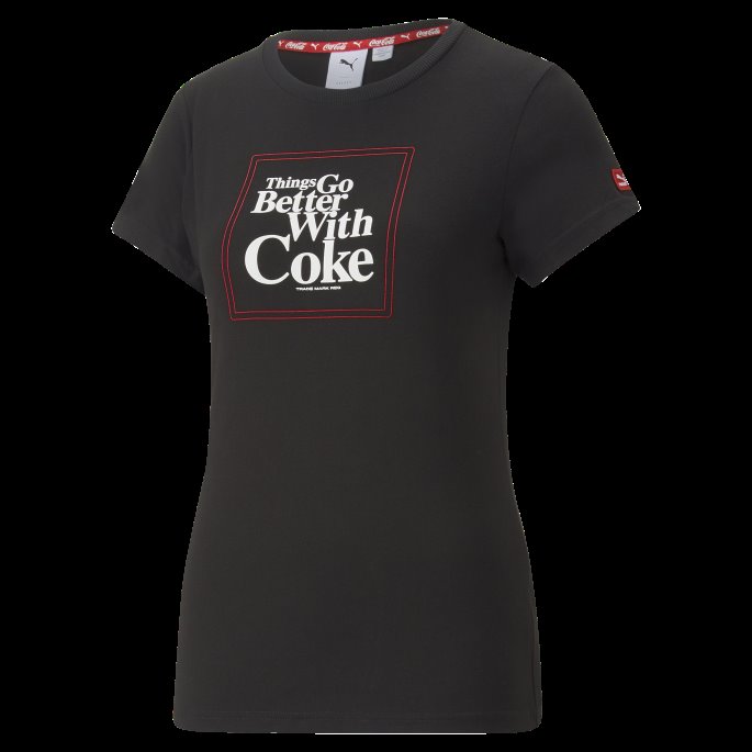 Puma På Tilbud X Coca-cola Grafisk T-skjorte For Kvinner Svart
