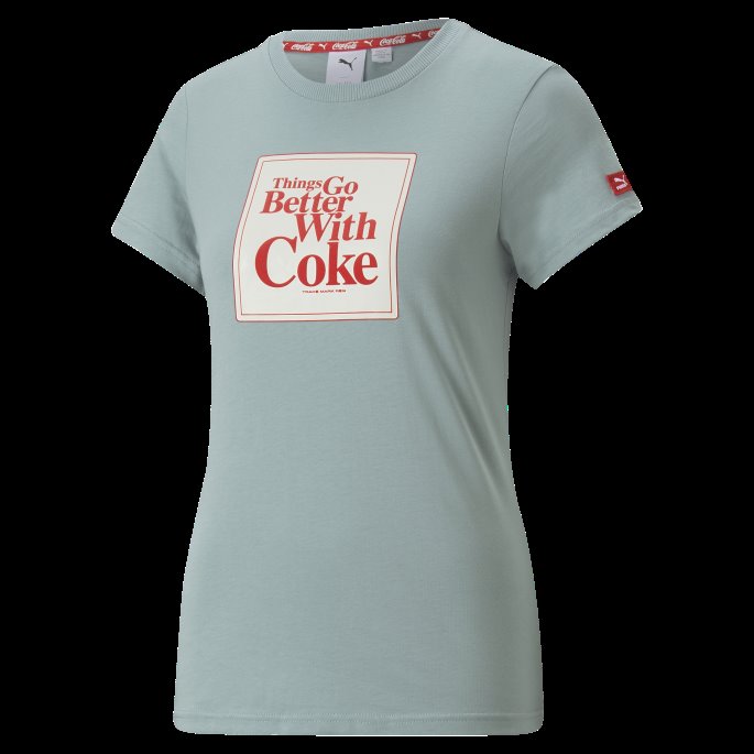 Puma På Tilbud X Coca-cola Grafisk Tee Skifer For Kvinner