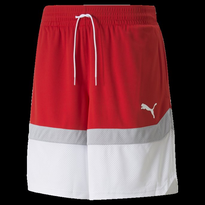 Puma På Tilbud Splash Basketball Shorts For Menn Høyrisiko Rød-havn Tåke