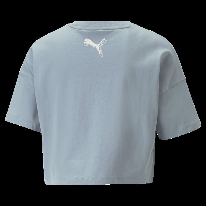 Blue Wash Puma På Tilbud Mod Cropped Basketball Tee Kvinner