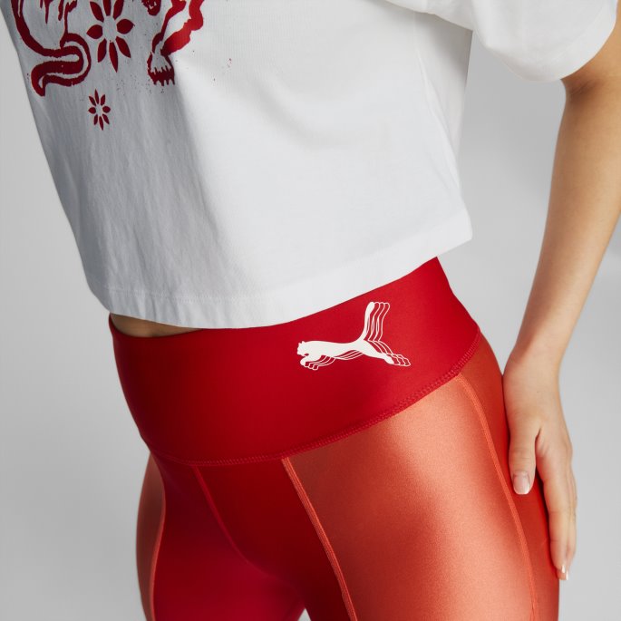 Mod Basketball Leggings For Kvinner Høyrisiko Rødglødende Korallpuma På Salg