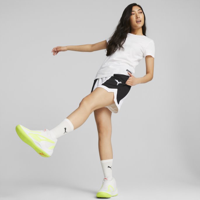 Mod Mesh Basketballshorts For Kvinner Svart-hvit Puma På Salg