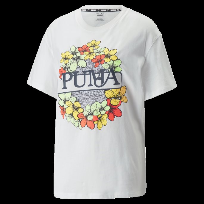 Mod Grafisk Basketball T-skjorte Kvinner Puma På Salg Hvit