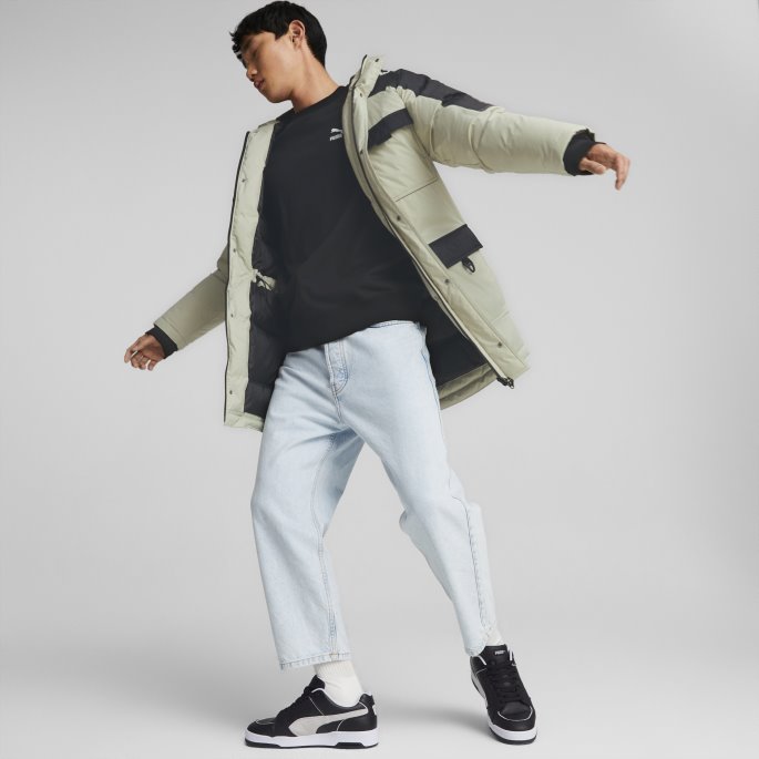 Dun Parka Menn Pebble Grå Puma På Salg