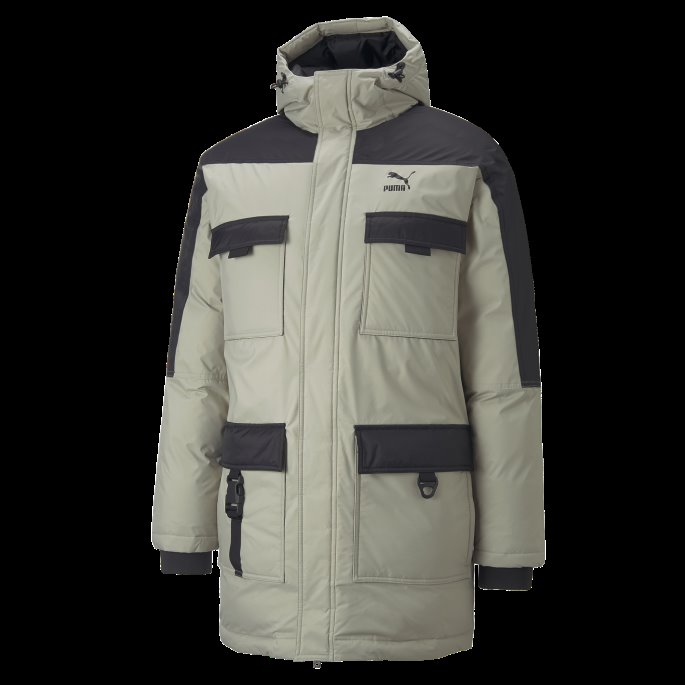 Dun Parka Menn Pebble Grå Puma På Salg