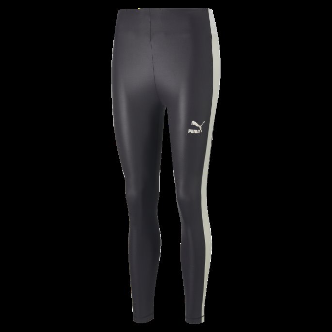 Svart-urørt Puma På Salg T7 Skinnende Høy Midje Leggings Kvinner