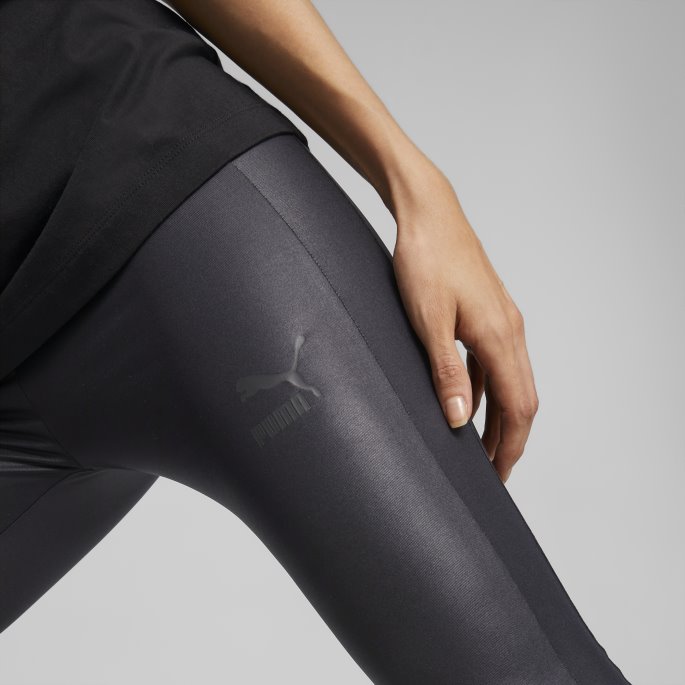 T7 Skinnende Høy Midje Leggings Kvinner Puma På Tilbud Svart