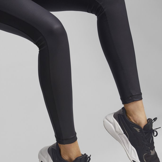 Puma På Tilbud Svart T7 Skinnende Leggings Med Høy Midje For Kvinner