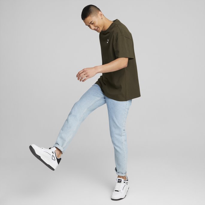 Puma På Tilbud Klassikere Oversized Tee Menn Dyp Oliven
