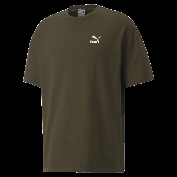 Puma På Tilbud Klassikere Oversized Tee Menn Dyp Oliven