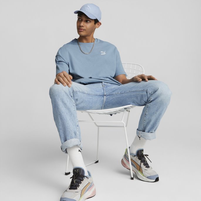 Klassikere Oversized Tee Menn Puma På Tilbud Blå Vask