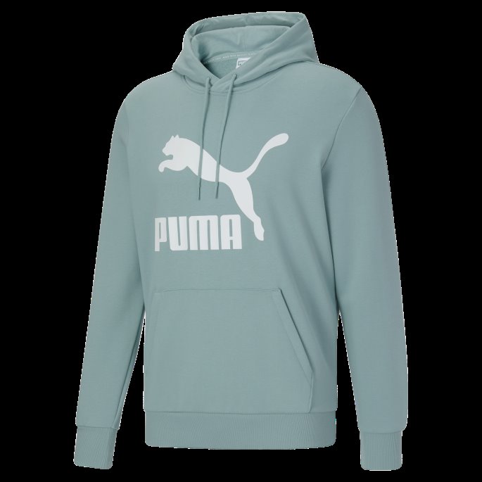 Classics Logo Hettegenser For Menn Puma På Salg Mineral Blå-hvit