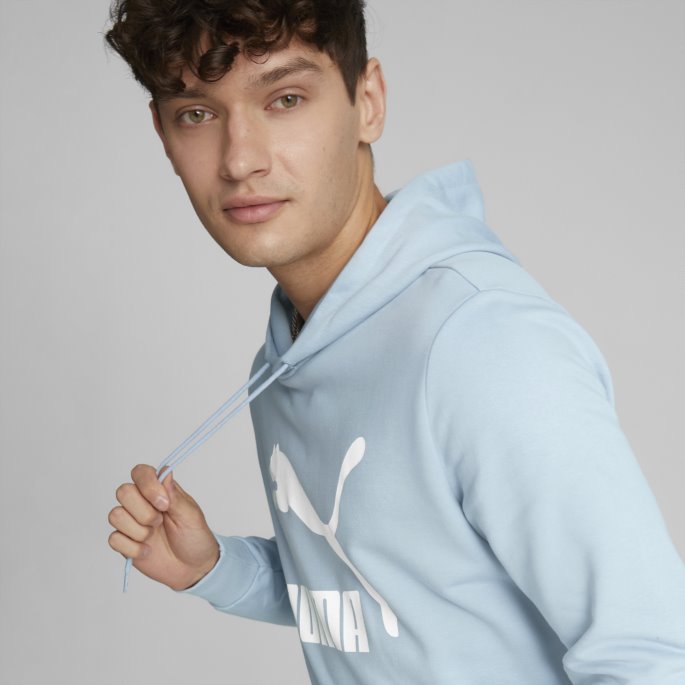 Blue Wash Classics Logo Hettegenser For Menn Bt Puma På Salg