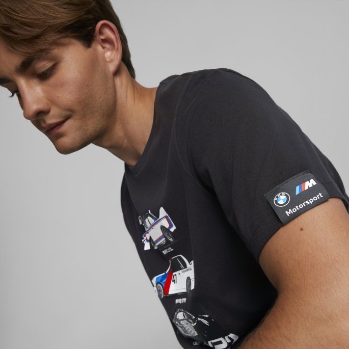 Bmw M Motorsport Grafisk T-skjorte Herre Svart Puma På Salg