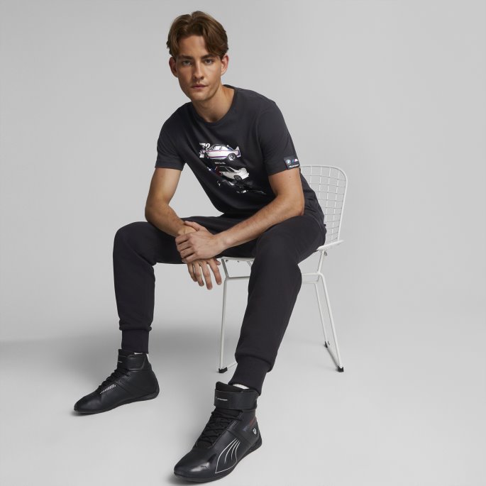 Bmw M Motorsport Grafisk T-skjorte Herre Svart Puma På Salg