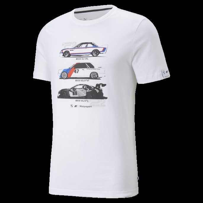 Puma På Tilbud Bmw M Motorsport Grafisk T-skjorte Herre Hvit