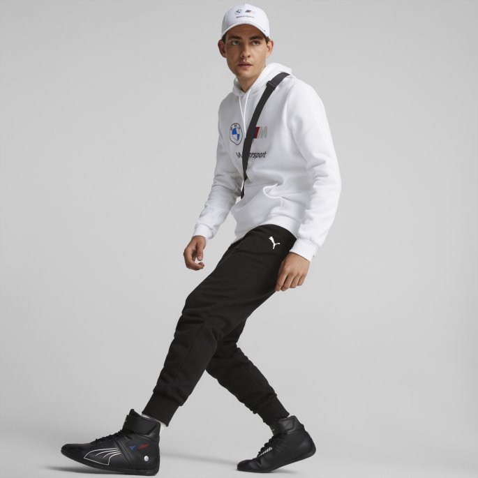 Puma På Tilbud Hvit Bmw M Motorsport Nødvendigheter Fleece Hettegenser Herre