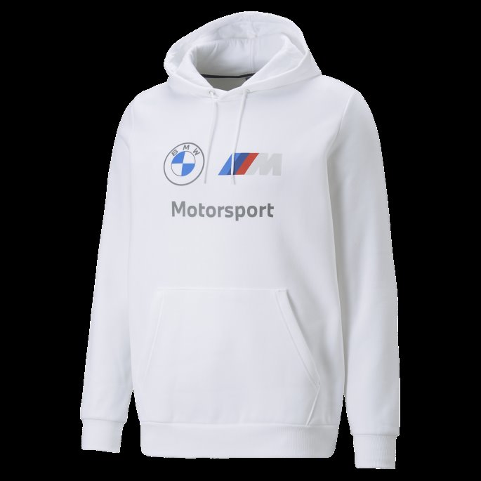 Puma På Tilbud Hvit Bmw M Motorsport Nødvendigheter Fleece Hettegenser Herre