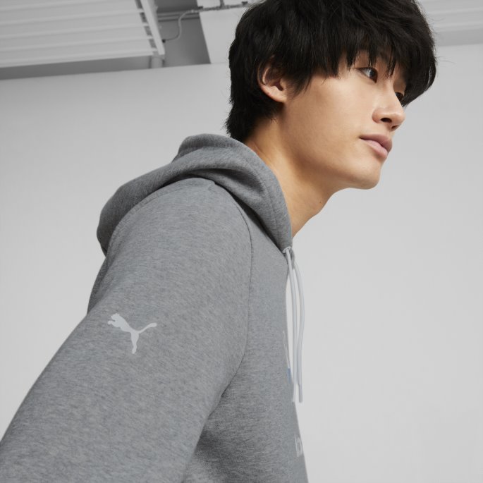 Bmw M Motorsport Essentials Fleece Hettegenser Herre Mellomgrå Lyng Puma På Tilbud