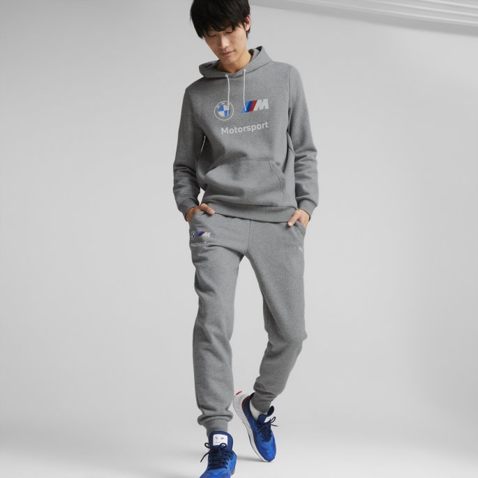 Bmw M Motorsport Essentials Fleece Hettegenser Herre Mellomgrå Lyng Puma På Tilbud