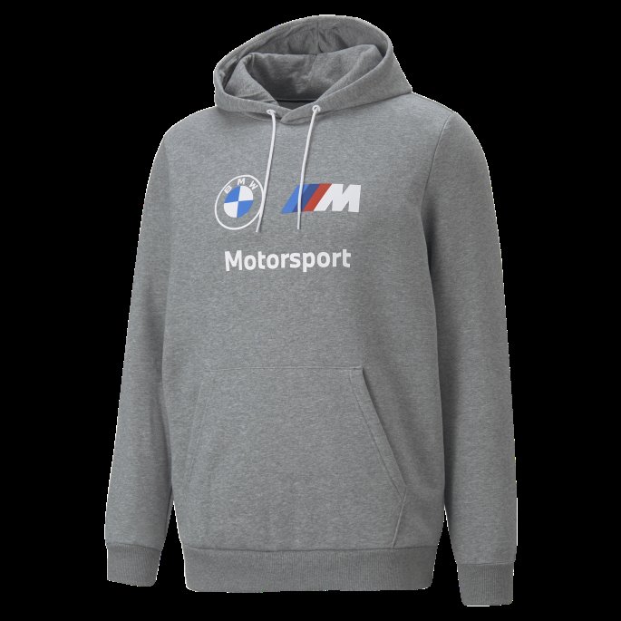 Bmw M Motorsport Essentials Fleece Hettegenser Herre Mellomgrå Lyng Puma På Tilbud