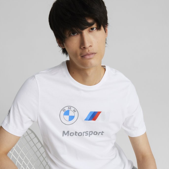 Puma På Tilbud Hvit Bmw M Motorsport Essentials Logo Tee Herre