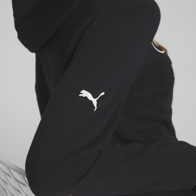 Svart Bmw M Motorsport Essentials Logo Hettegenser Kvinner Puma På Salg